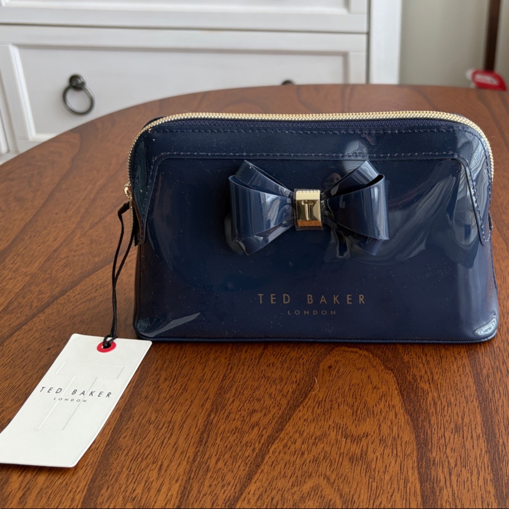 BNWT Ted Baker Navy Women's Makeup Bag